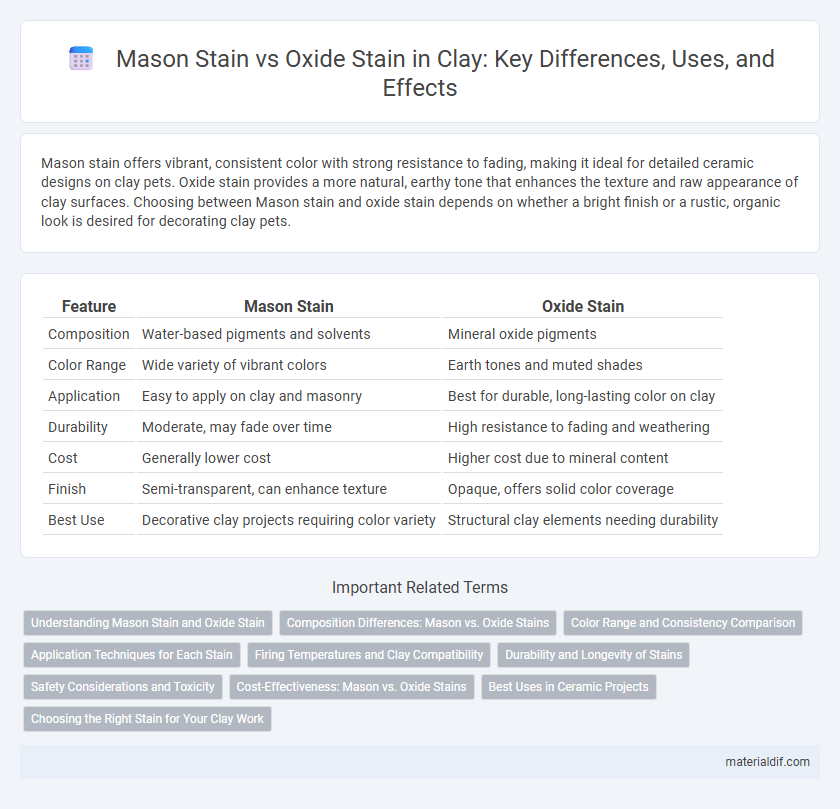Mason Stain vs Oxide Stain in Clay: Key Differences, Uses, and Effects
