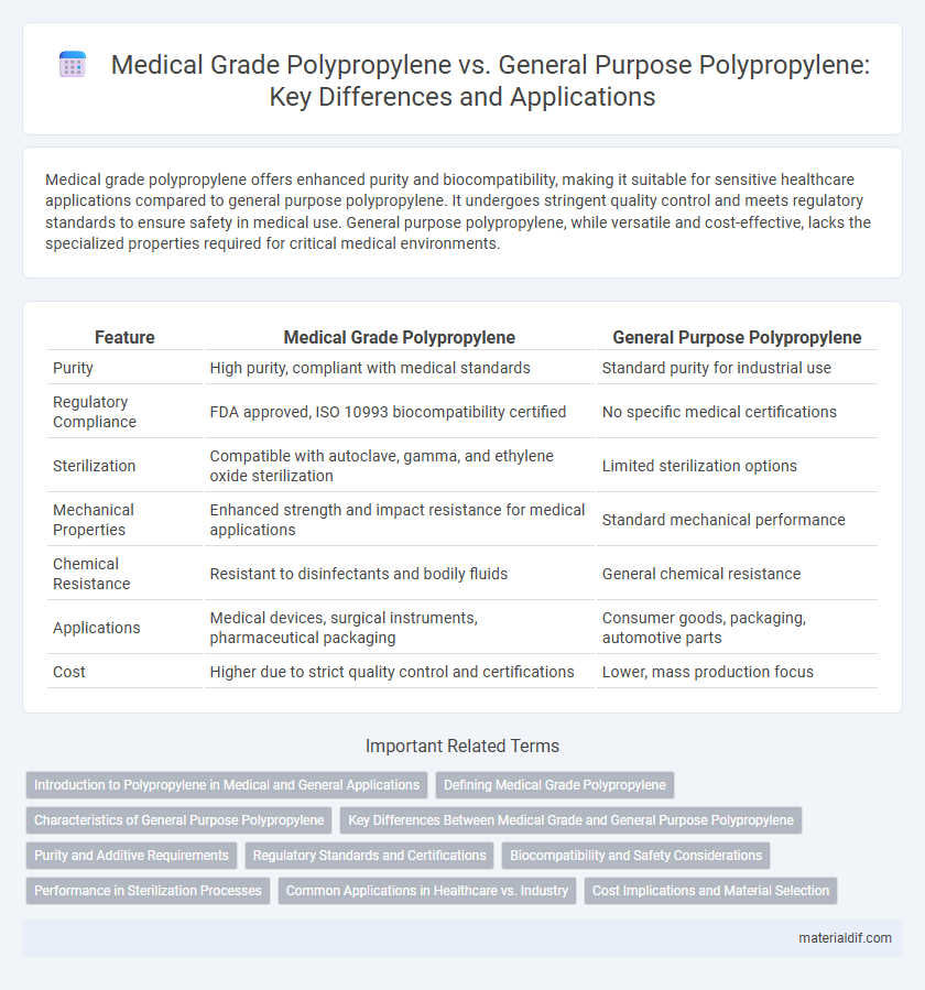 Medical Grade Polypropylene vs. General Purpose Polypropylene: Key Differences and Applications