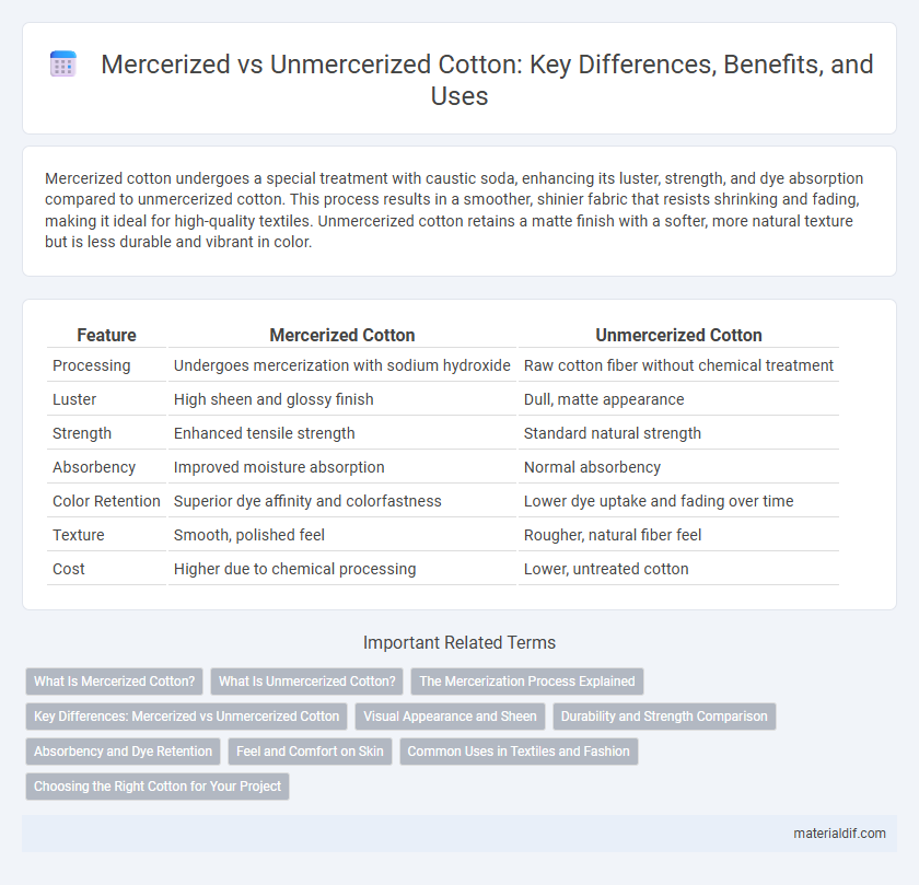 Mercerized vs Unmercerized Cotton: Key Differences, Benefits, and Uses