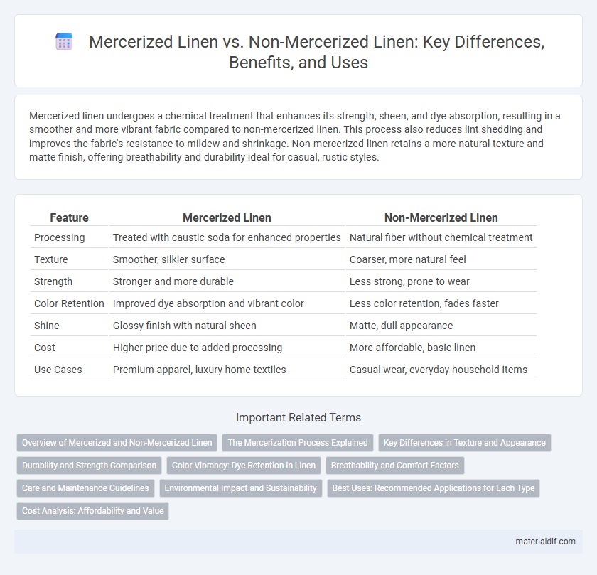 Mercerized Linen vs. Non-Mercerized Linen: Key Differences, Benefits, and Uses
