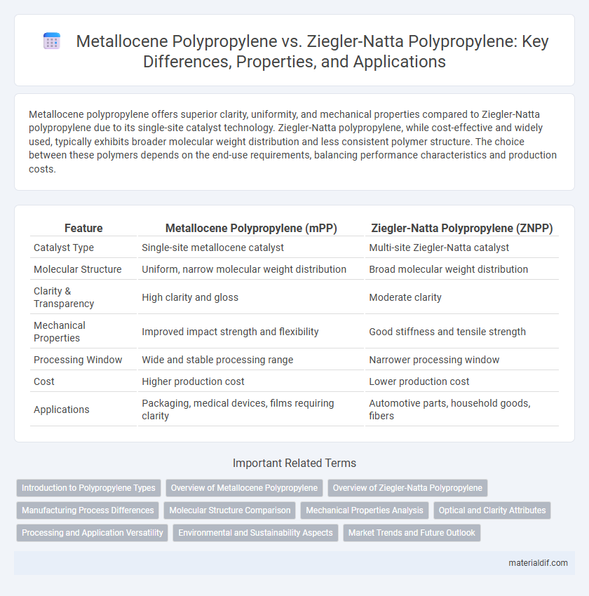 Metallocene Polypropylene vs. Ziegler-Natta Polypropylene: Key Differences, Properties, and Applications