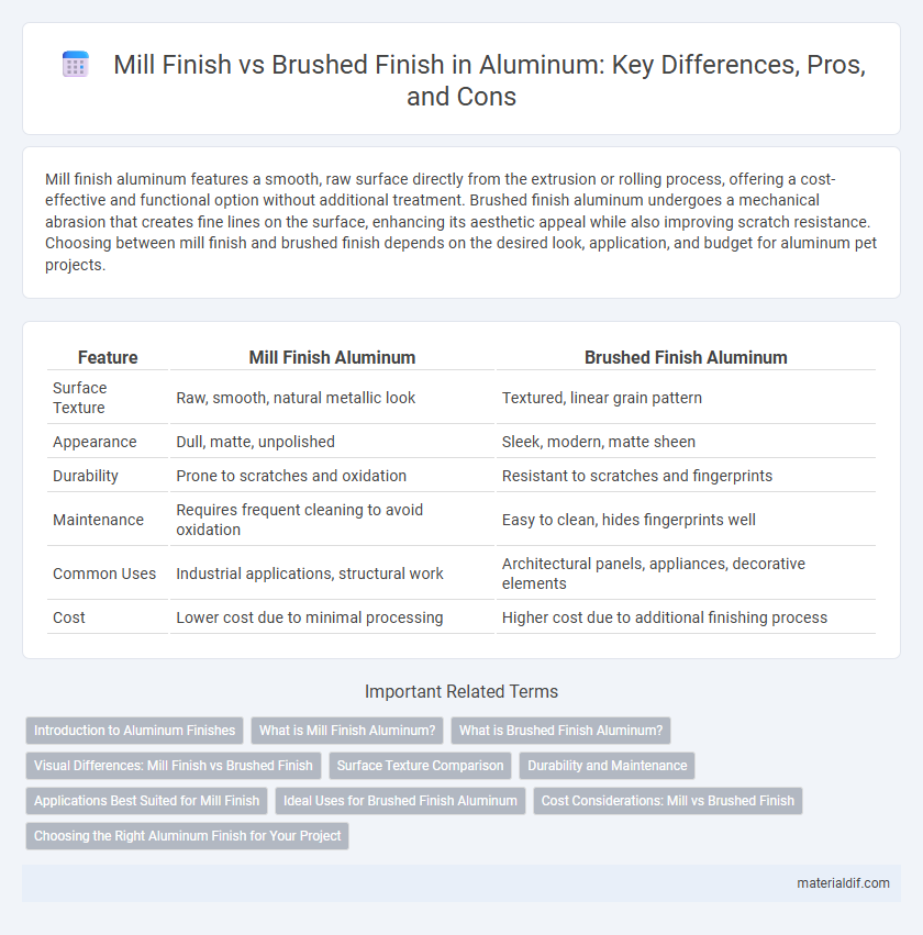 Mill Finish vs Brushed Finish in Aluminum: Key Differences, Pros, and Cons