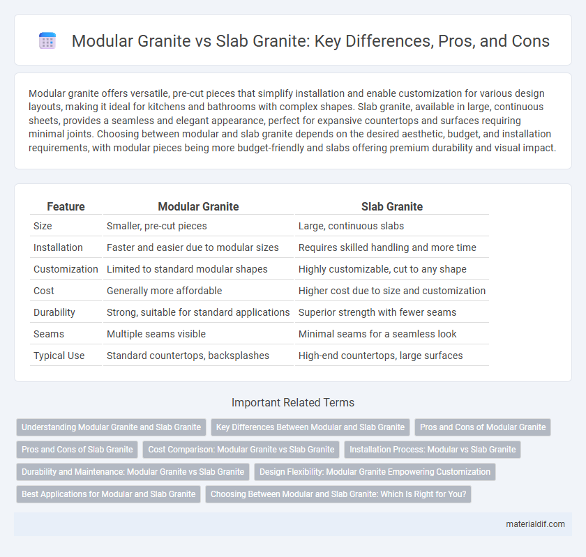 Modular Granite vs Slab Granite: Key Differences, Pros, and Cons