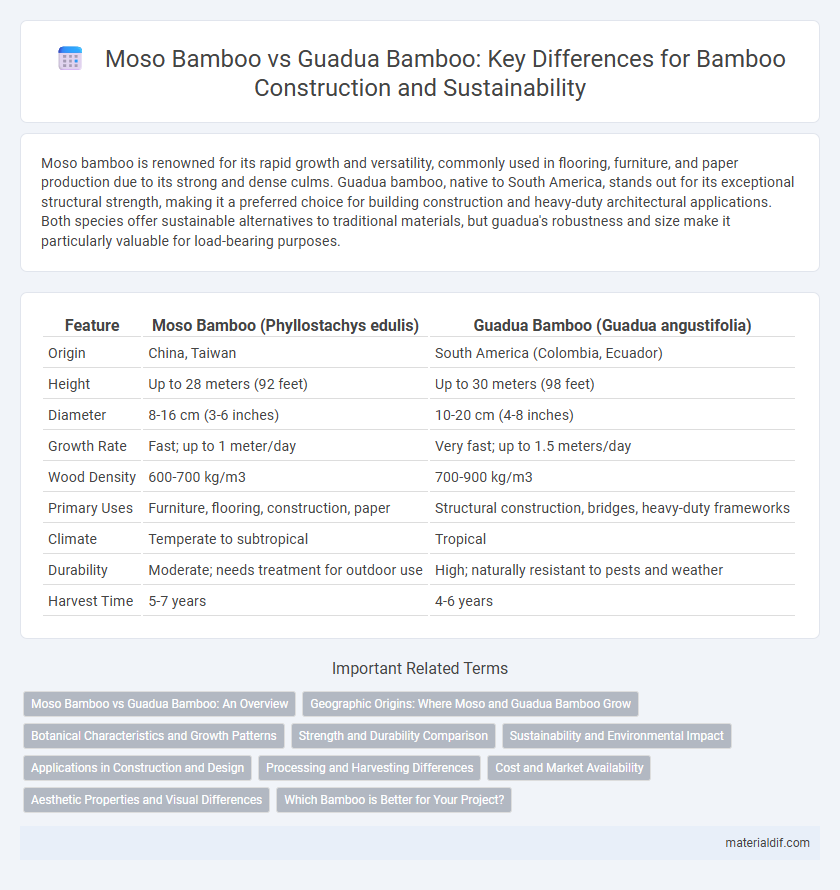 Moso Bamboo vs Guadua Bamboo: Key Differences for Bamboo Construction and Sustainability