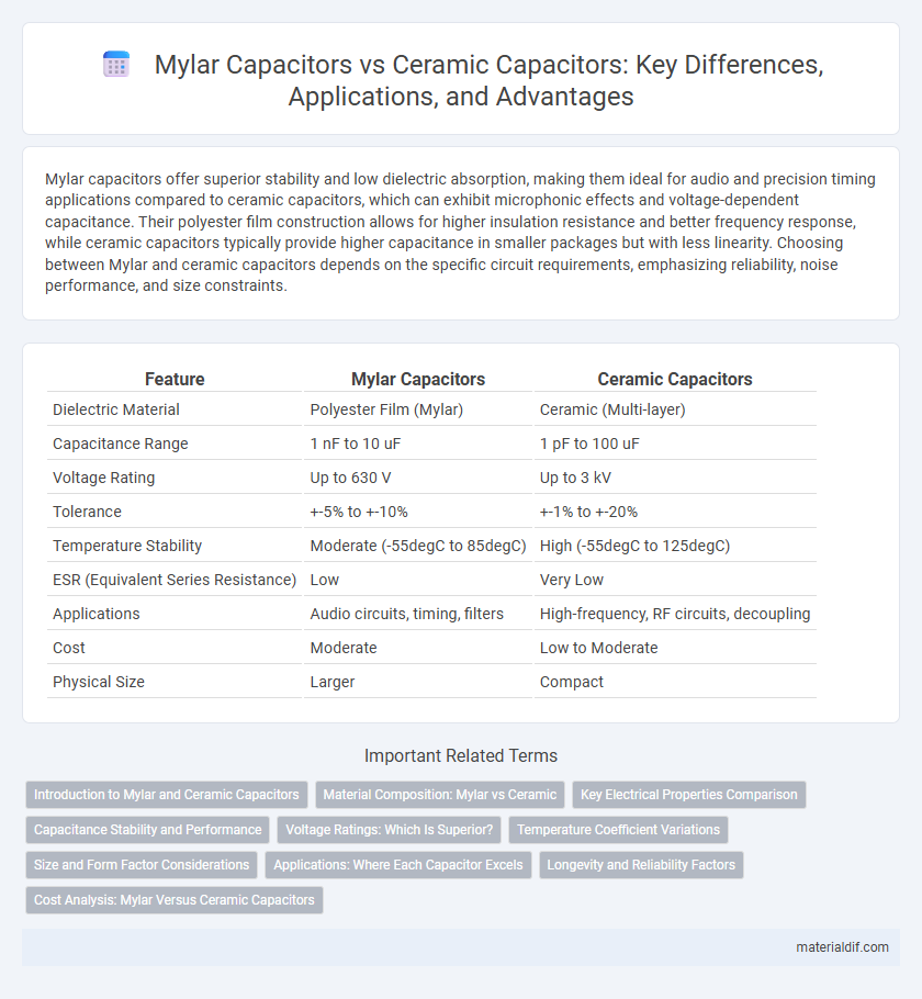 Mylar Capacitors vs Ceramic Capacitors: Key Differences, Applications, and Advantages