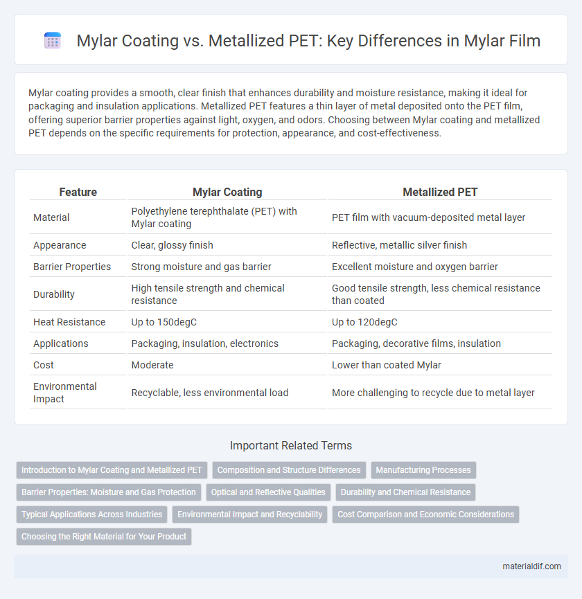Mylar Coating vs. Metallized PET: Key Differences in Mylar Film