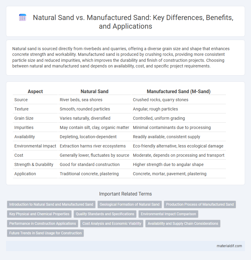 Natural Sand vs. Manufactured Sand: Key Differences, Benefits, and Applications
