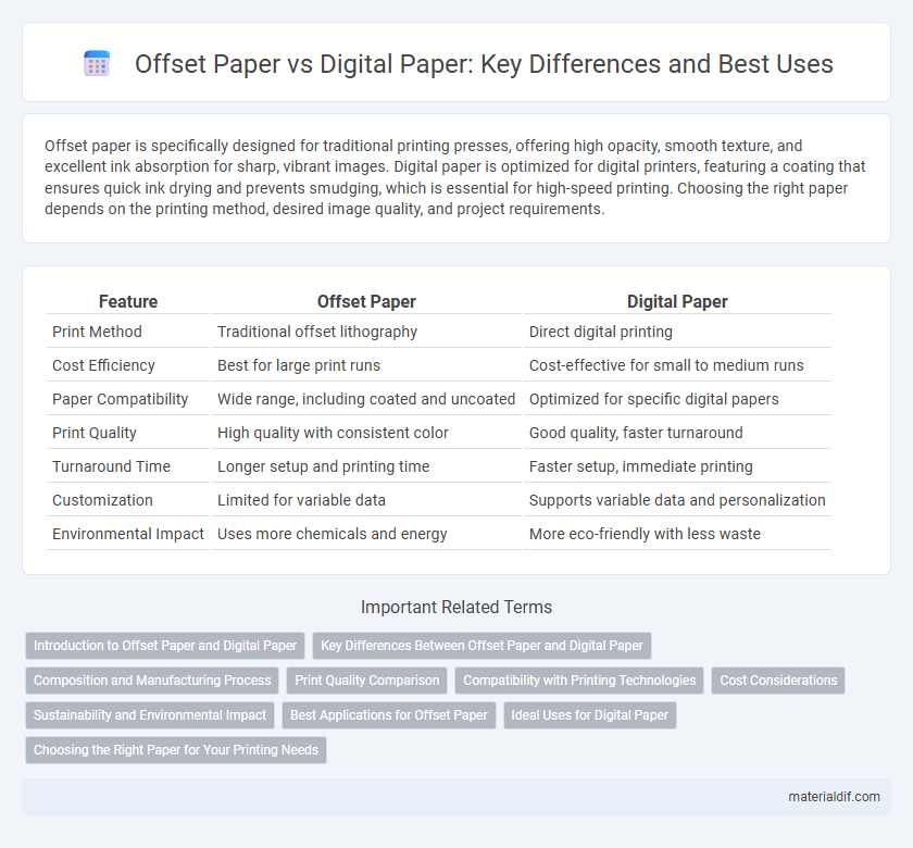 Offset Paper vs Digital Paper: Key Differences and Best Uses