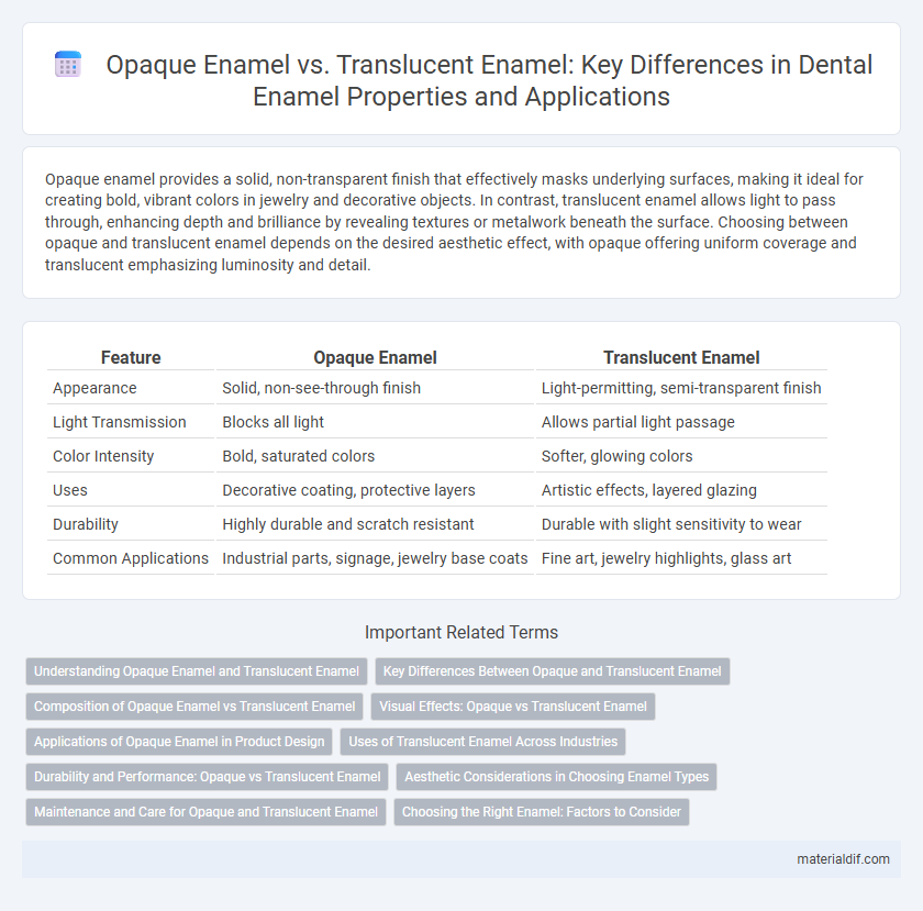 Opaque Enamel vs. Translucent Enamel: Key Differences in Dental Enamel Properties and Applications