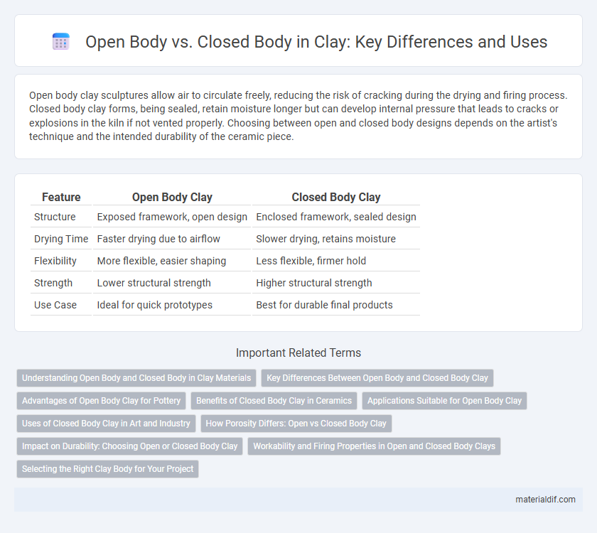 Open Body vs. Closed Body in Clay: Key Differences and Uses
