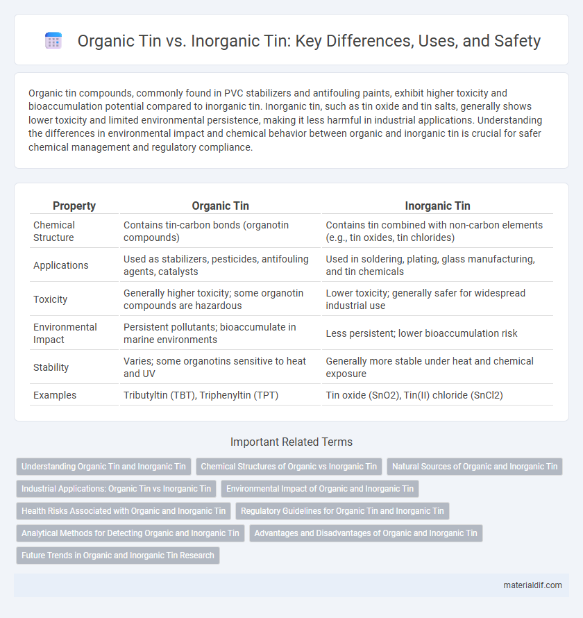 Organic Tin vs. Inorganic Tin: Key Differences, Uses, and Safety