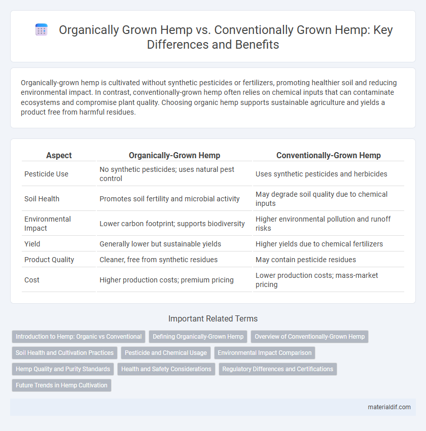 Organically Grown Hemp vs. Conventionally Grown Hemp: Key Differences and Benefits