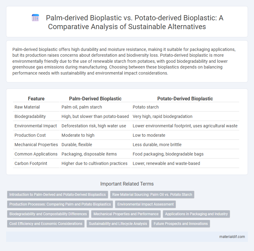 Palm-derived Bioplastic vs. Potato-derived Bioplastic: A Comparative Analysis of Sustainable Alternatives