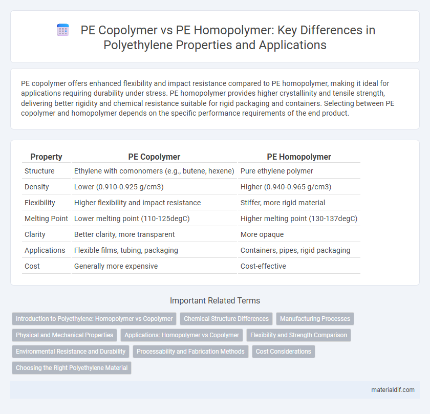 PE Copolymer vs PE Homopolymer: Key Differences in Polyethylene Properties and Applications