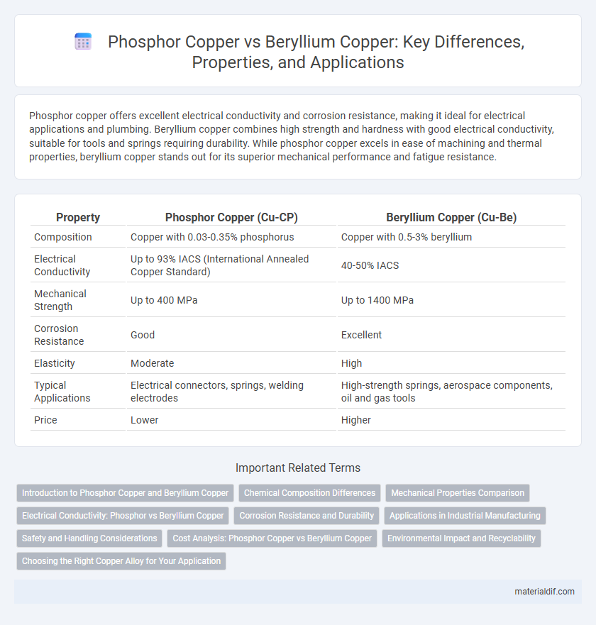 Phosphor Copper vs Beryllium Copper: Key Differences, Properties, and Applications