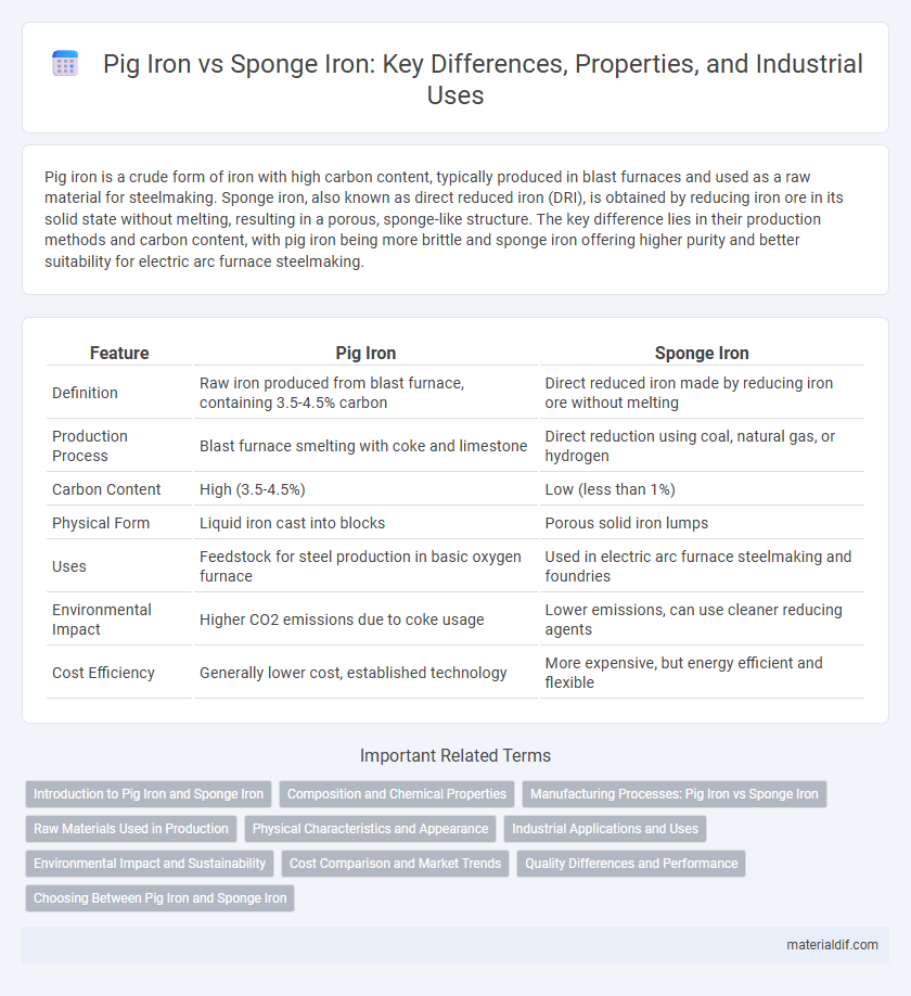 Pig Iron vs Sponge Iron: Key Differences, Properties, and Industrial Uses