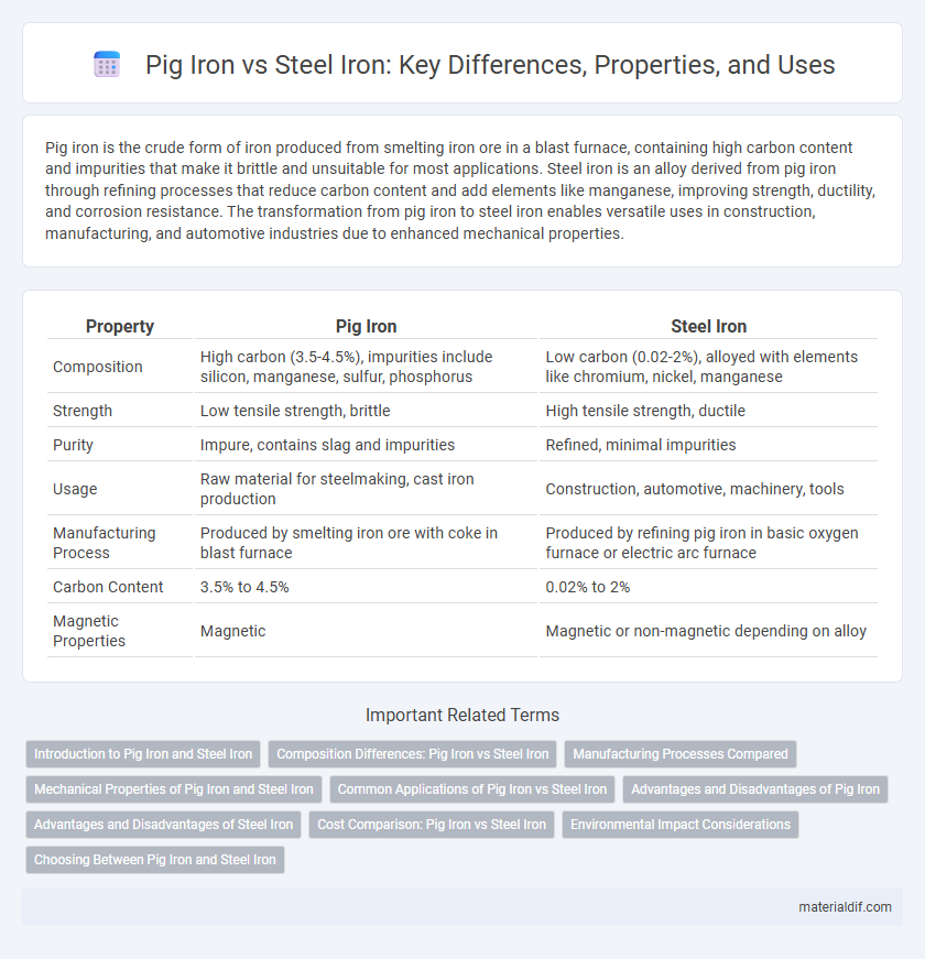 Pig Iron vs Steel Iron: Key Differences, Properties, and Uses
