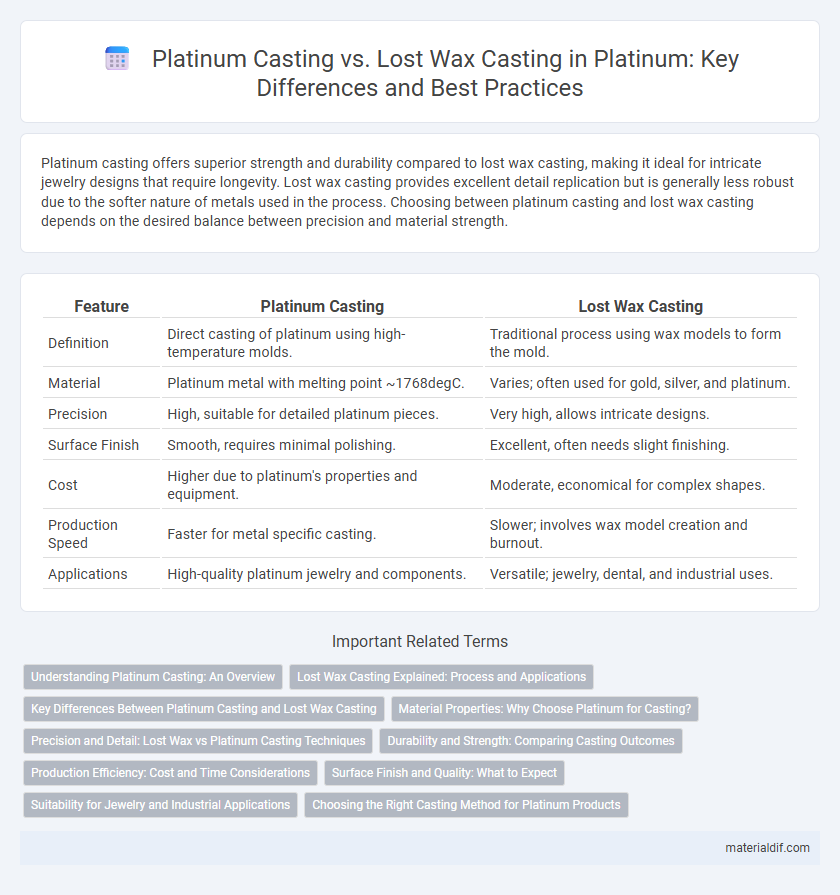 Platinum Casting vs. Lost Wax Casting in Platinum: Key Differences and Best Practices