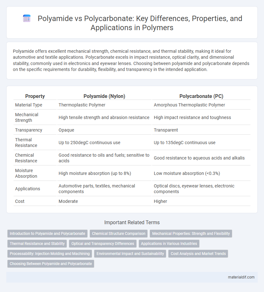Polyamide vs Polycarbonate: Key Differences, Properties, and Applications in Polymers