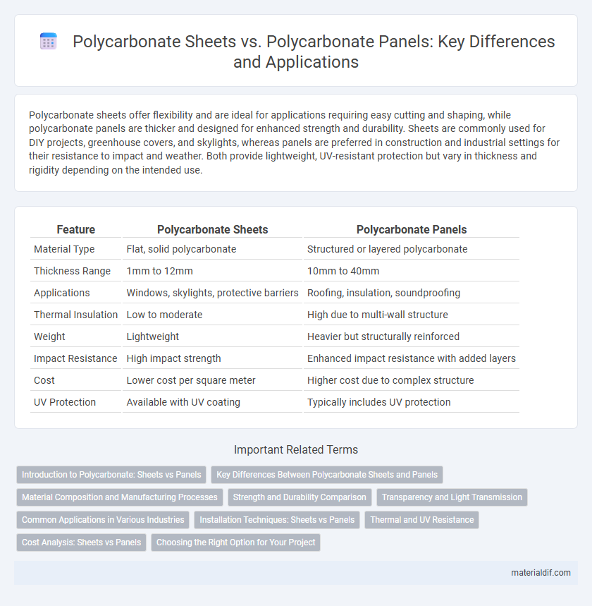 Polycarbonate Sheets vs. Polycarbonate Panels: Key Differences and Applications