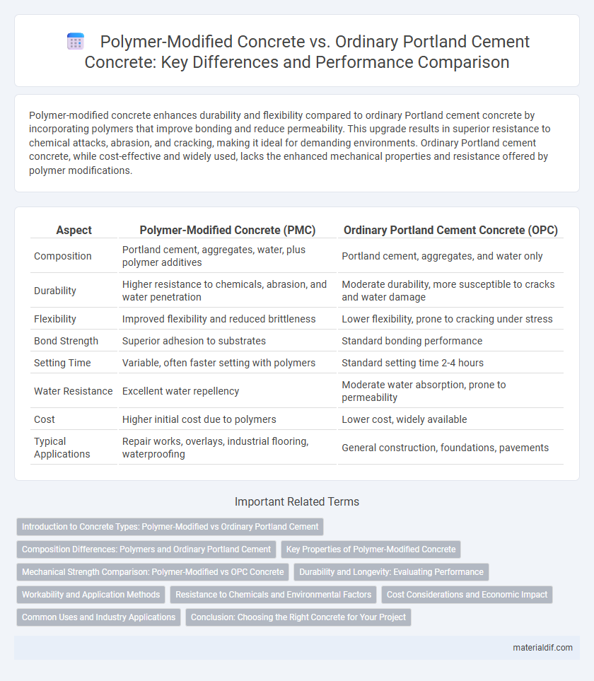Polymer-Modified Concrete vs. Ordinary Portland Cement Concrete: Key Differences and Performance Comparison