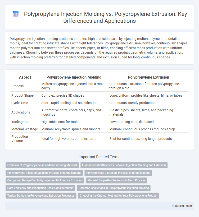 Polypropylene Injection Molding vs. Polypropylene Extrusion: Key Differences and Applications