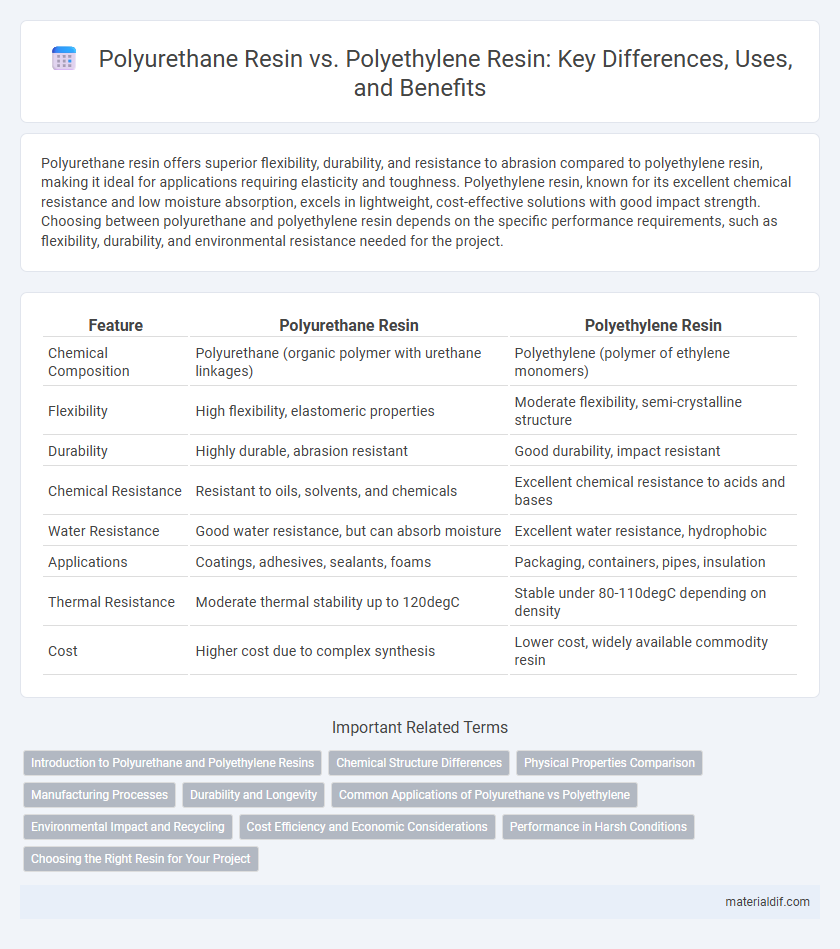 Polyurethane Resin vs. Polyethylene Resin: Key Differences, Uses, and Benefits
