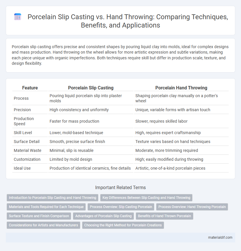 Porcelain Slip Casting vs. Hand Throwing: Comparing Techniques, Benefits, and Applications