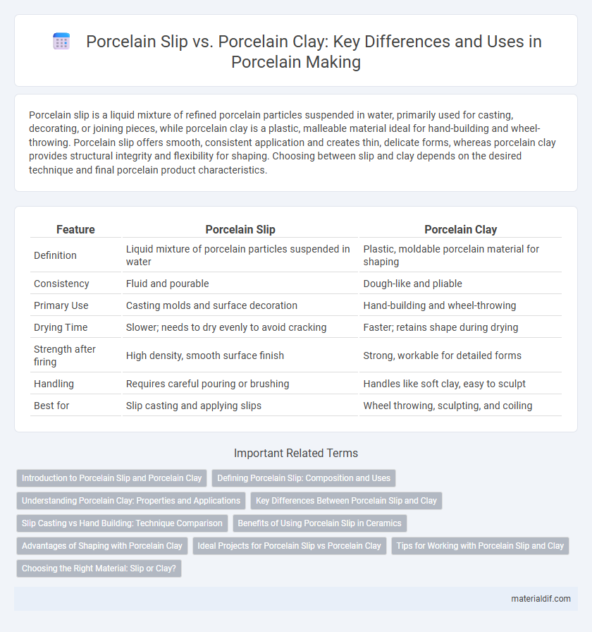 Porcelain Slip vs. Porcelain Clay: Key Differences and Uses in Porcelain Making