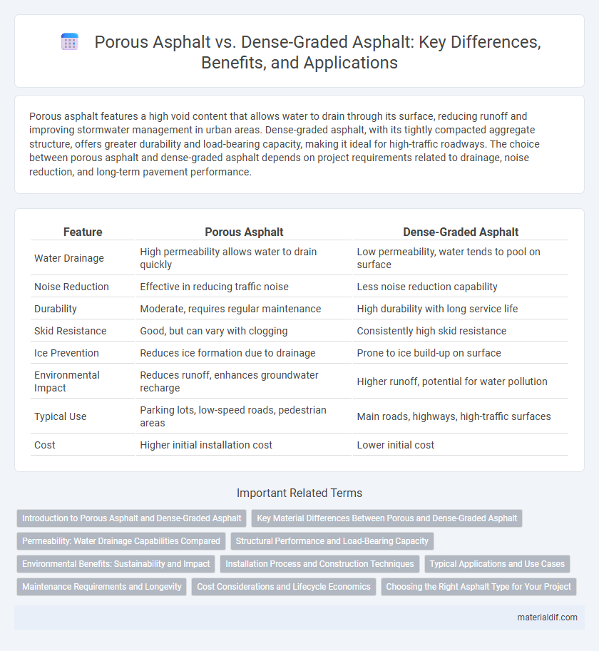 Porous Asphalt vs. Dense-Graded Asphalt: Key Differences, Benefits, and Applications