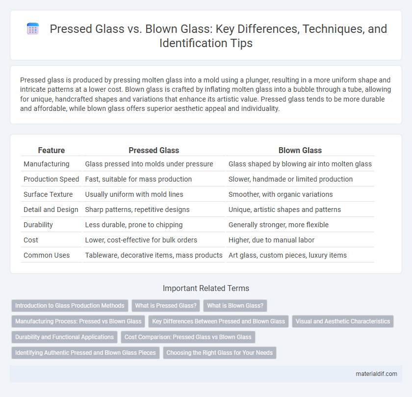 Pressed Glass vs. Blown Glass: Key Differences, Techniques, and Identification Tips