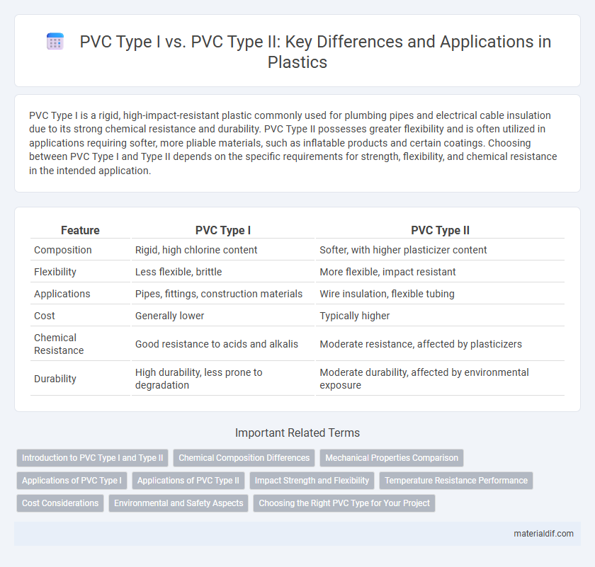 PVC Type I vs. PVC Type II: Key Differences and Applications in Plastics