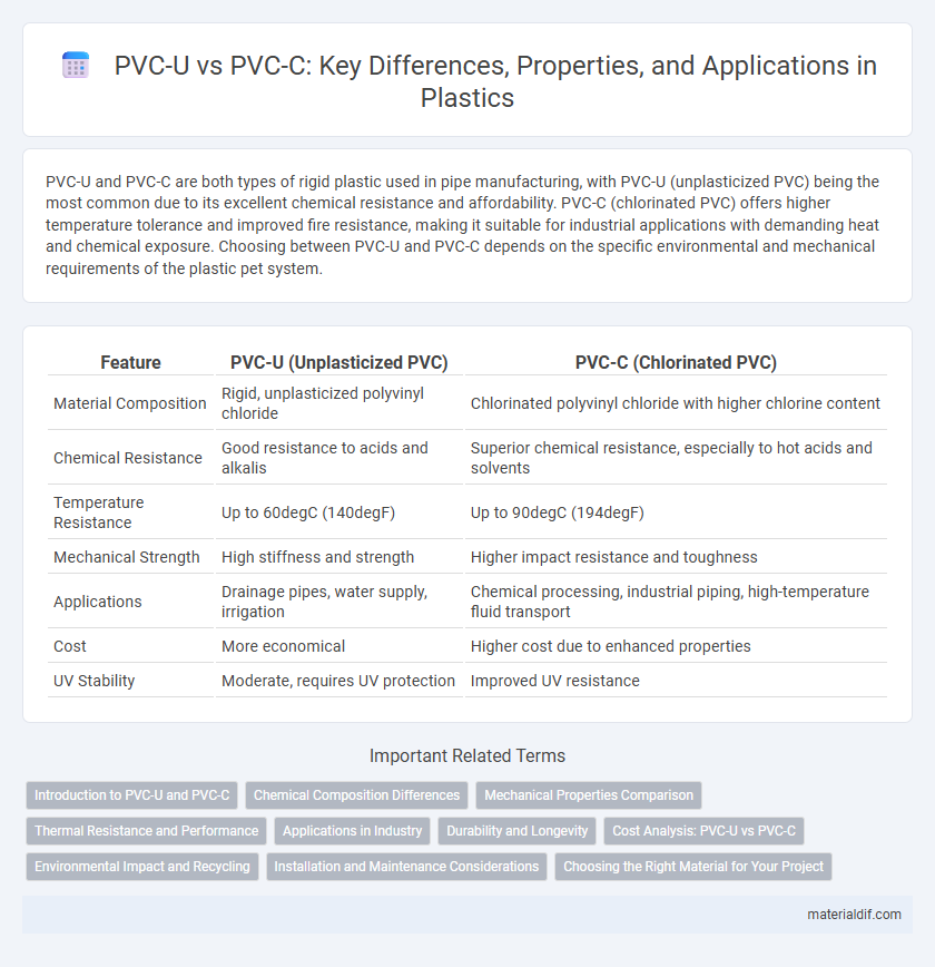 PVC-U vs PVC-C: Key Differences, Properties, and Applications in Plastics