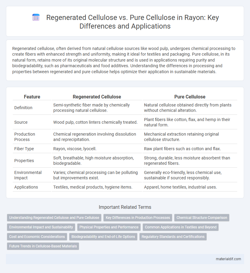 Regenerated Cellulose vs. Pure Cellulose in Rayon: Key Differences and Applications