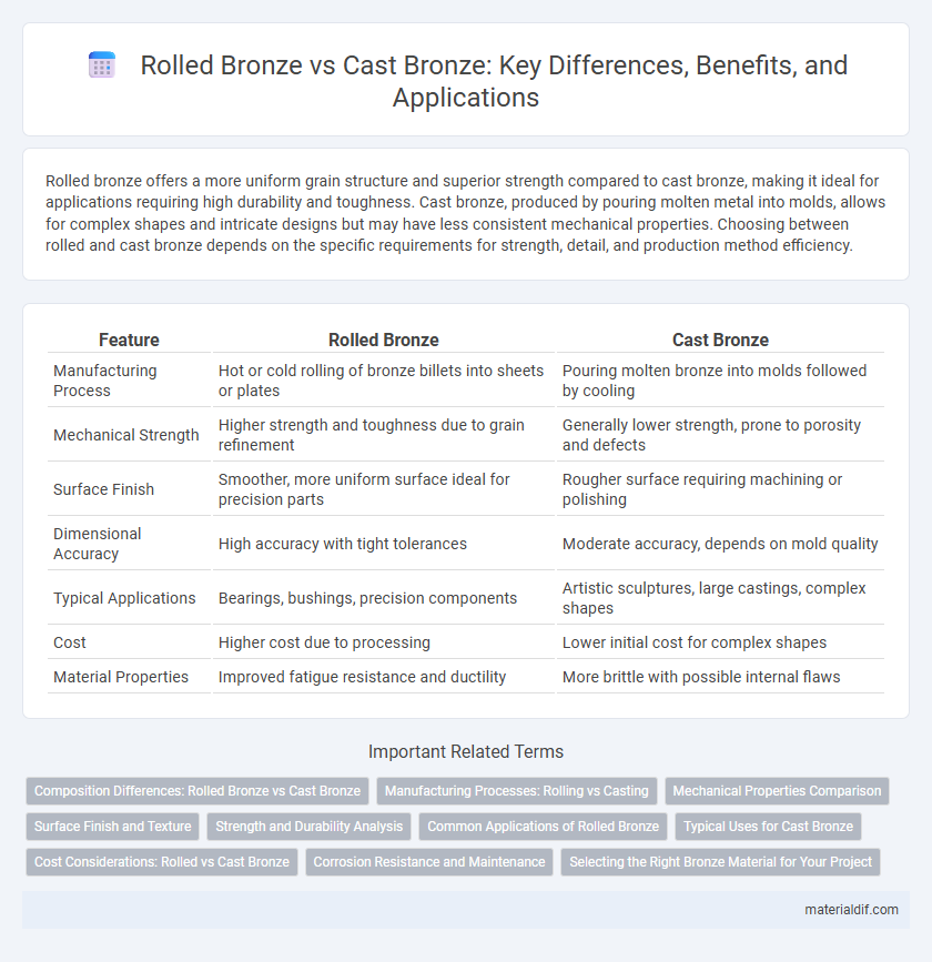 Rolled Bronze vs Cast Bronze: Key Differences, Benefits, and Applications