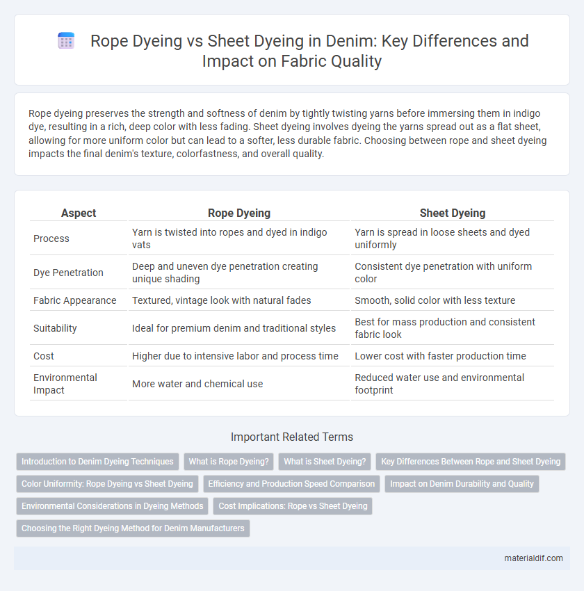 Rope Dyeing vs Sheet Dyeing in Denim: Key Differences and Impact on Fabric Quality