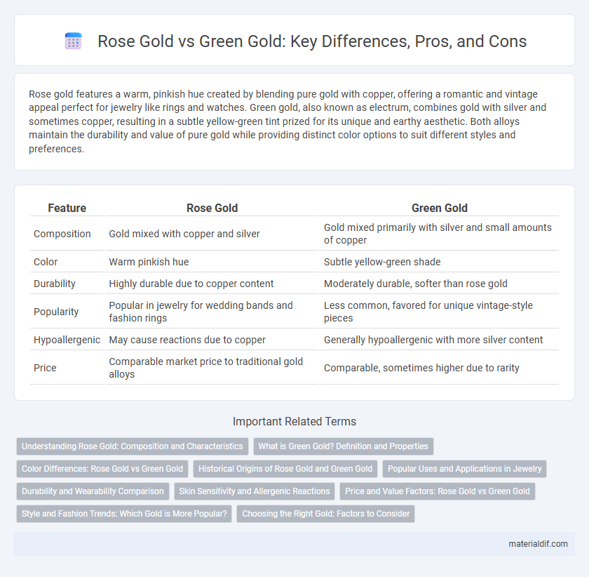 Rose Gold vs Green Gold: Key Differences, Pros, and Cons