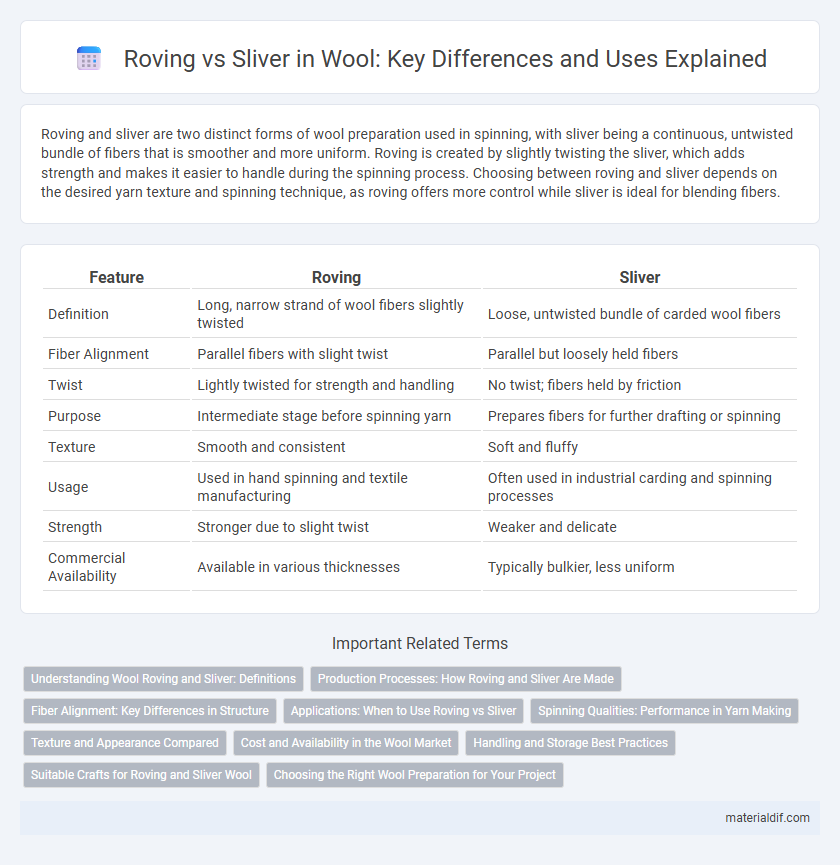 Roving vs Sliver in Wool: Key Differences and Uses Explained