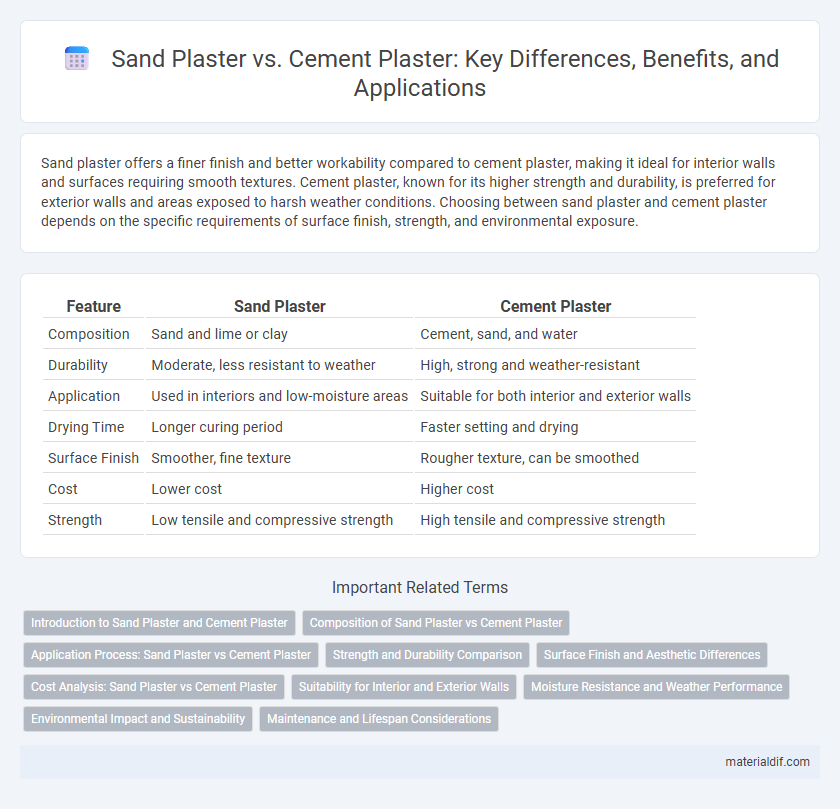 Sand Plaster vs. Cement Plaster: Key Differences, Benefits, and Applications