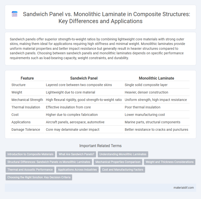 Sandwich Panel vs. Monolithic Laminate in Composite Structures: Key Differences and Applications