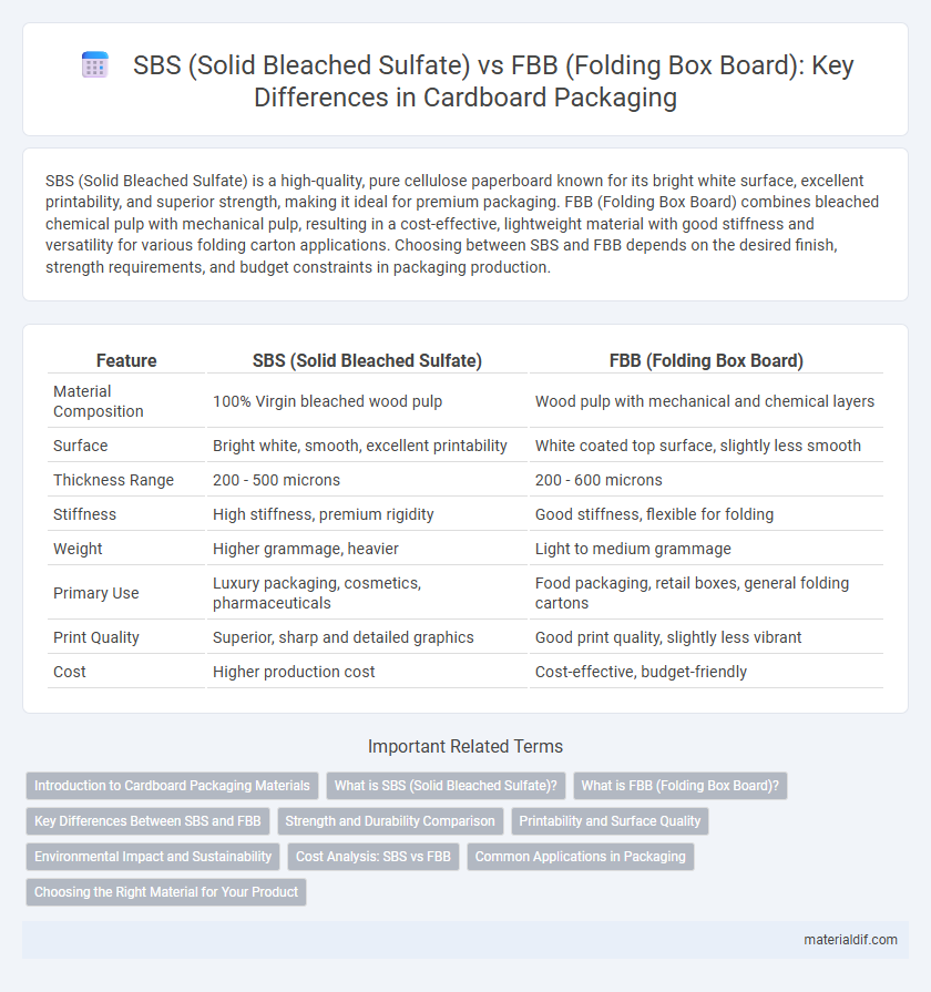 SBS (Solid Bleached Sulfate) vs FBB (Folding Box Board): Key Differences in Cardboard Packaging