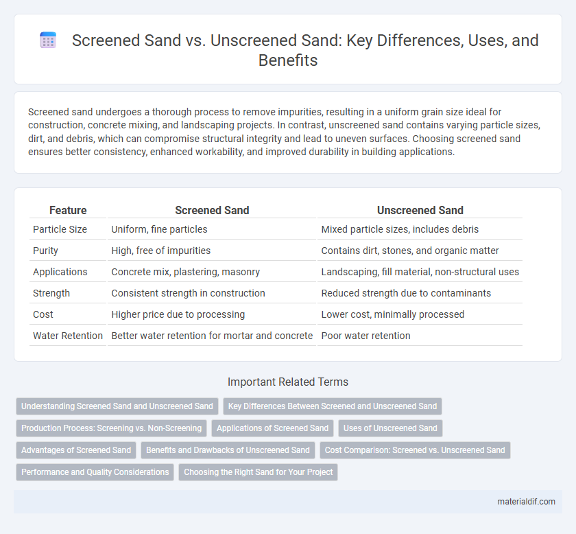Screened Sand vs. Unscreened Sand: Key Differences, Uses, and Benefits