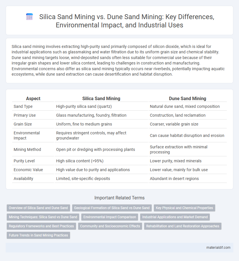 Silica Sand Mining vs. Dune Sand Mining: Key Differences, Environmental Impact, and Industrial Uses
