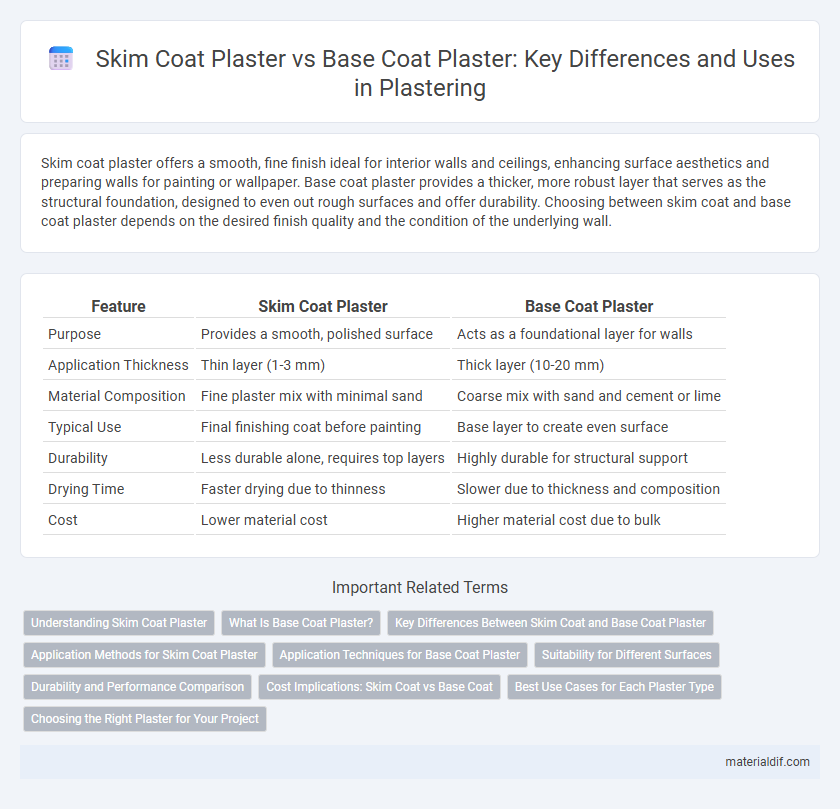 Skim Coat Plaster vs Base Coat Plaster: Key Differences and Uses in Plastering