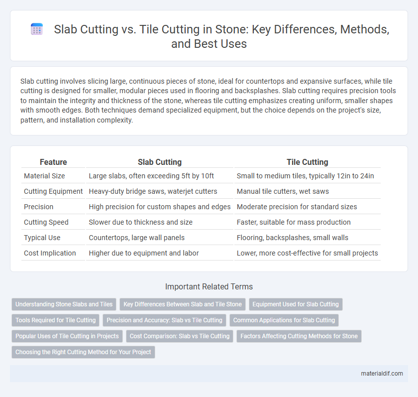 Slab Cutting vs. Tile Cutting in Stone: Key Differences, Methods, and Best Uses