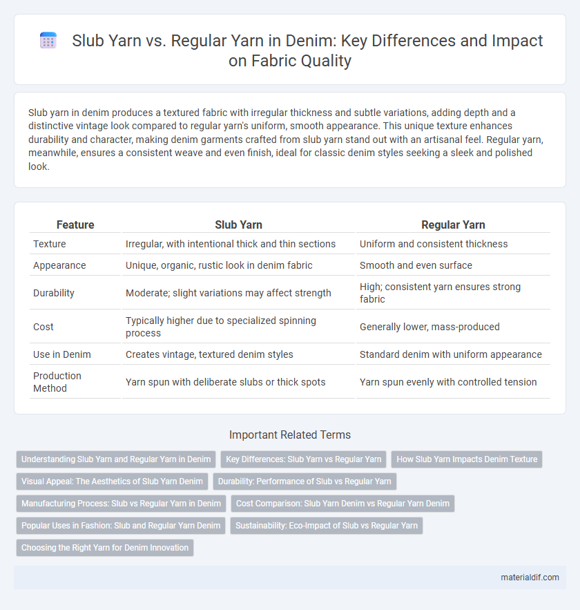 Slub Yarn vs. Regular Yarn in Denim: Key Differences and Impact on Fabric Quality