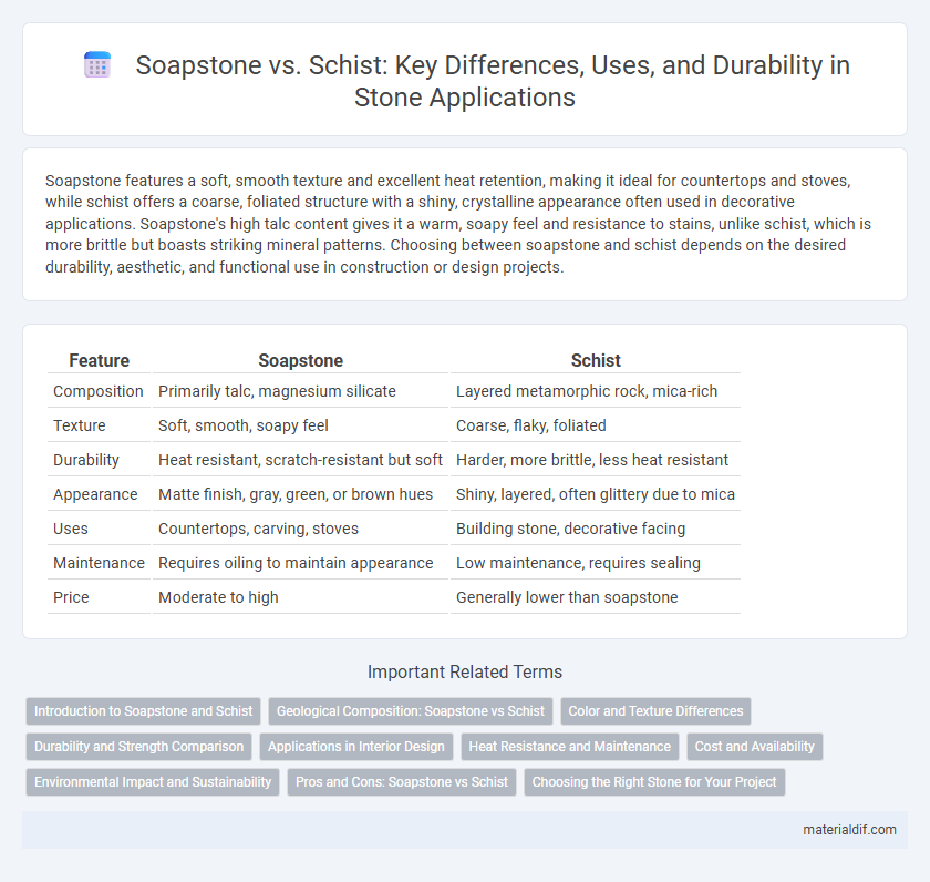 Soapstone vs. Schist: Key Differences, Uses, and Durability in Stone Applications