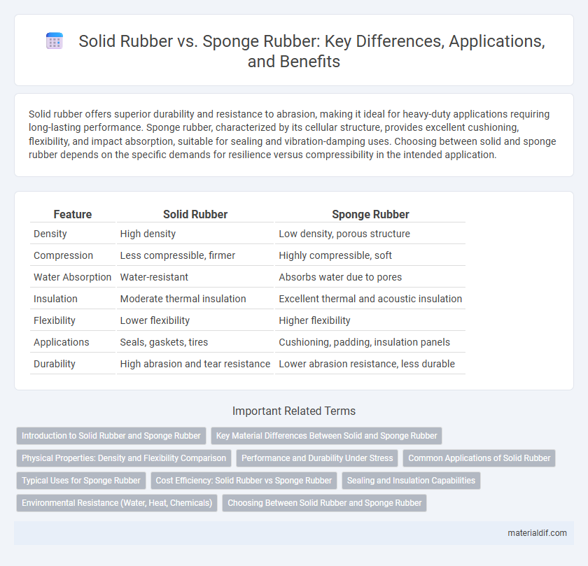 Solid Rubber vs. Sponge Rubber: Key Differences, Applications, and Benefits