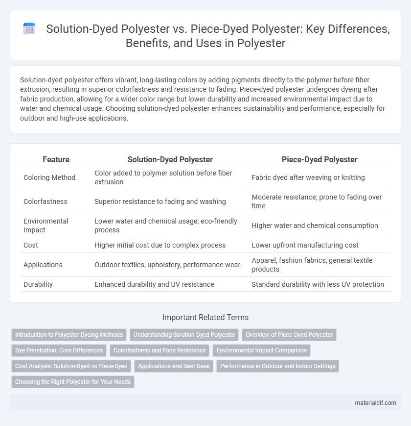 Solution-Dyed Polyester vs. Piece-Dyed Polyester: Key Differences, Benefits, and Uses in Polyester