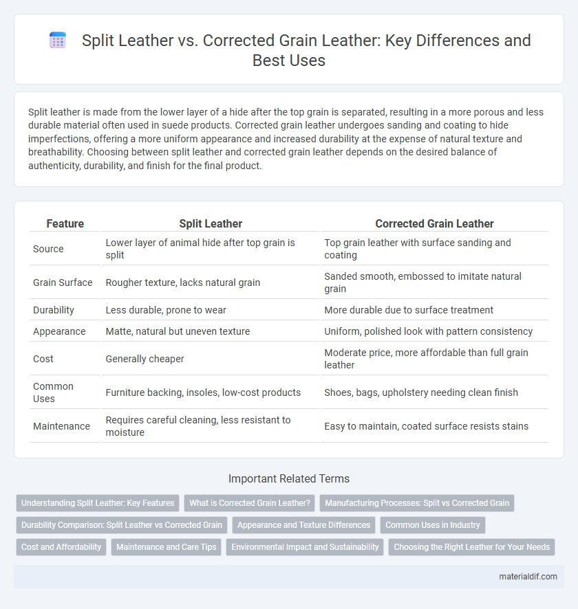 Split Leather vs. Corrected Grain Leather: Key Differences and Best Uses